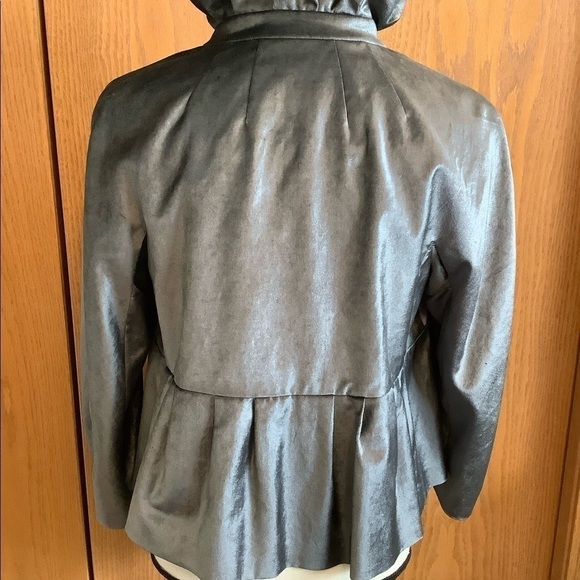 Pringle of Scotland Silver Grey Velvety Jacket Sz-6 - Picture 5 of 7